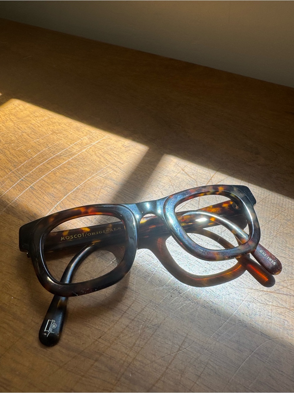 MOSCOT FRITZ 42 Tortoiseshell Square Frame Glasses in - Picture 6 of 8